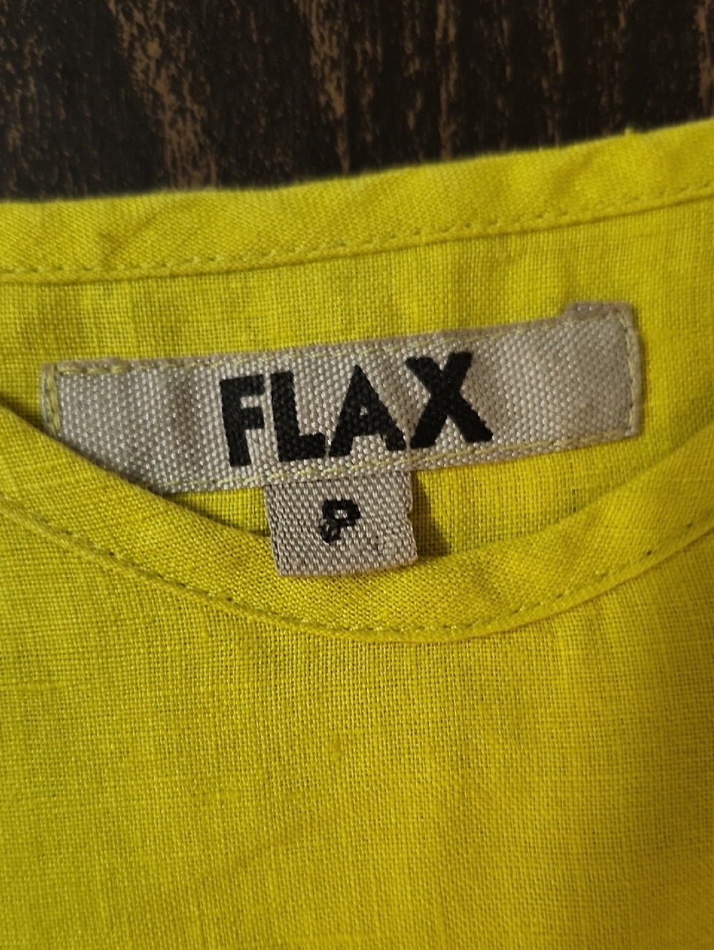 FLAX Linen Slip Dress Small Green - Picture 4 of 7